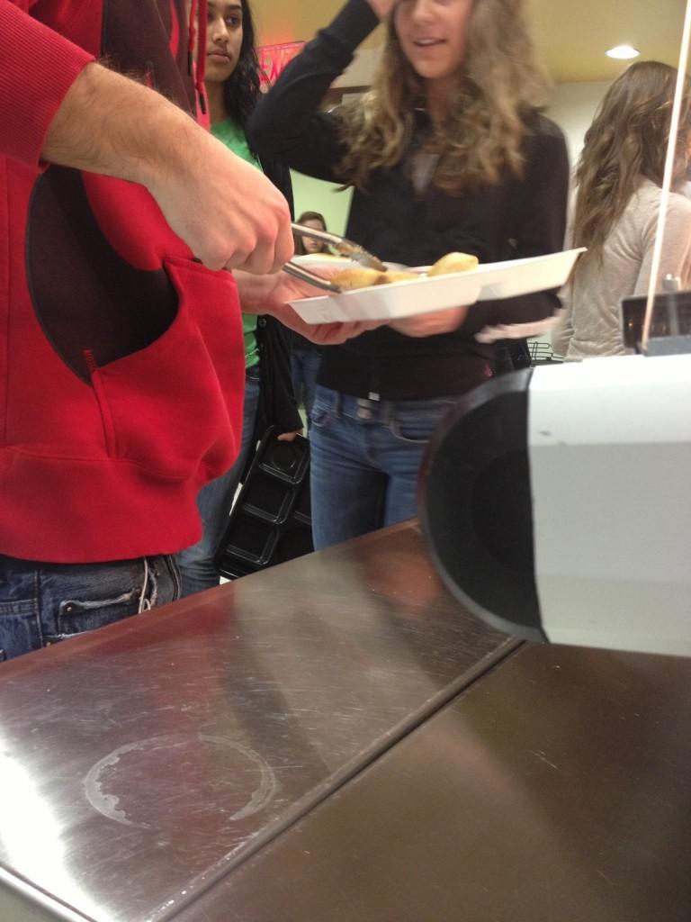 Cafeteria temporarily serves food on styrofoam
