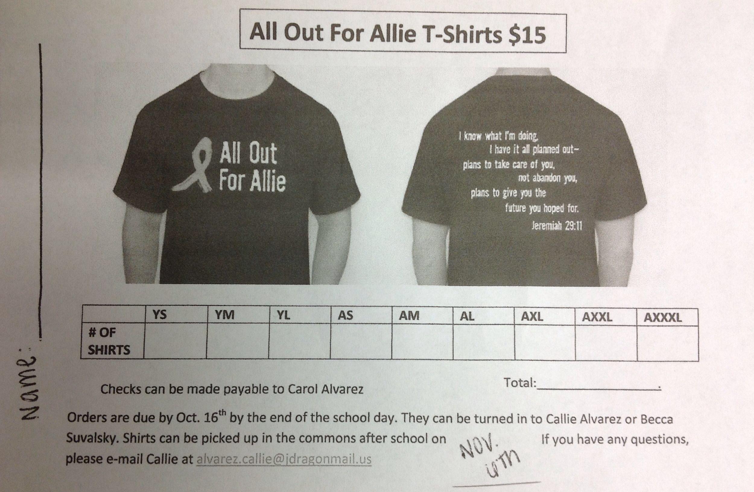 All Out For Allie T-Shirts