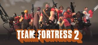 The TF2 team, from left to right: Pyro, engineer, spy, heavy, sniper, scout, soldier, demo man, and medic.