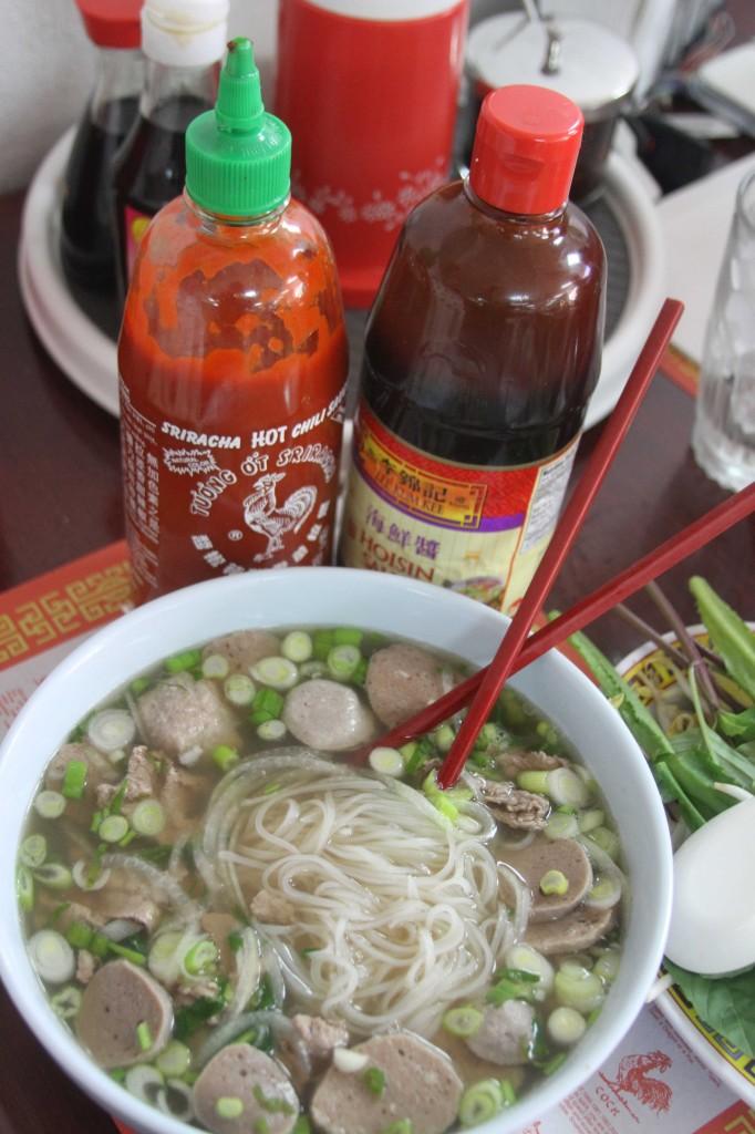 The Pho Xe Lua ($7.95) at Pho 888. The restaurant is located at 1521 2nd Ave, Des Moines near downtown. 