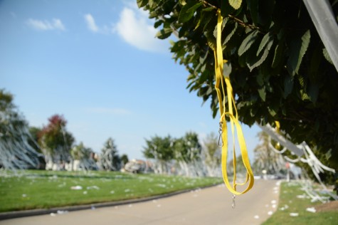 Students not only covered the high school with toilet paper, but they also covered it with lanyards, plastic wrap, paper towels, diapers and vandalism.