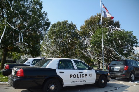 Johnston police officers are investigating the details of the vandalism from Thursday, Sept. 25. Multiple places on the campus were vandalized.