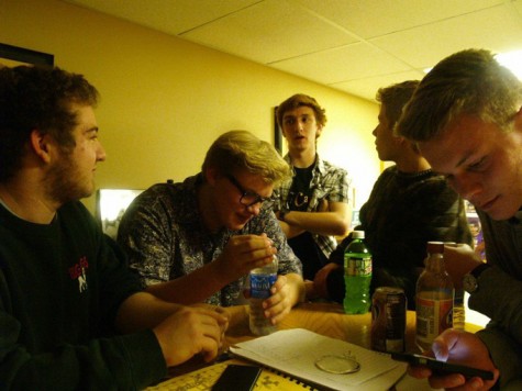 515 band members hang out while discussing their music.