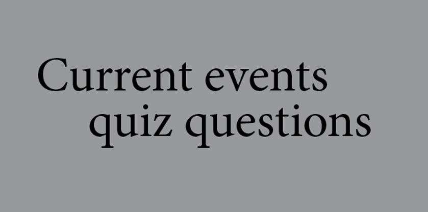 Current event quiz answers