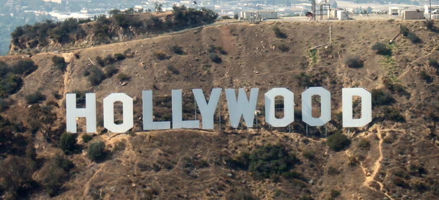 The iconic Hollywood sign in California. Hollywood has long since been the headquarters for American filmmaking, being the source of the vast majority of films hitting movie theaters each year.