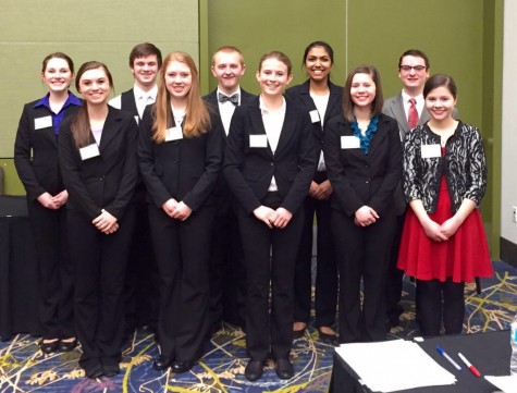 Mock trial team, Incendio, competes at the district run-off mock trial competition March 10. The team advanced to state and received sixth place, along with four individual outstanding attorney/witness awards. Four other Johnston teams moved on to the state competition as well.