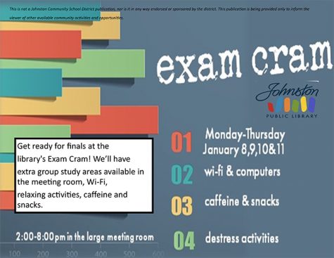 Johnston public library to hold finals week activities