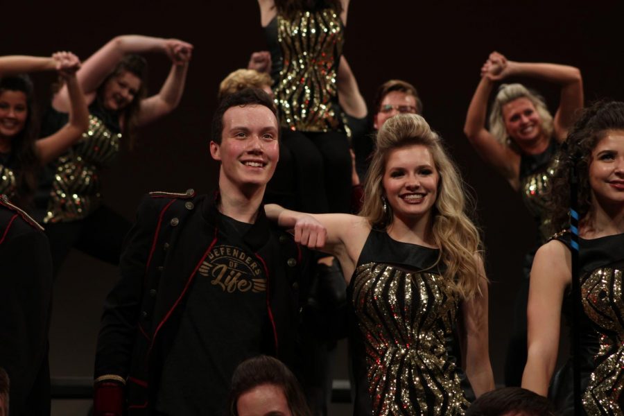 Innovation ends their performance at Showzam. Showzam is an annual show choir competition, hosted by Johnston.