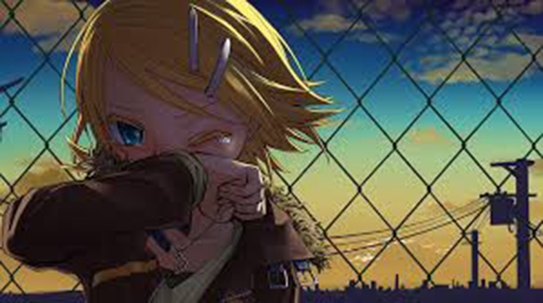 Art of Kagamine Rin, from the song Lost Ones Weeping Nightcore version from Flickr.com. The original song was produced by Neru, and talks about mental health, and struggles during high school.