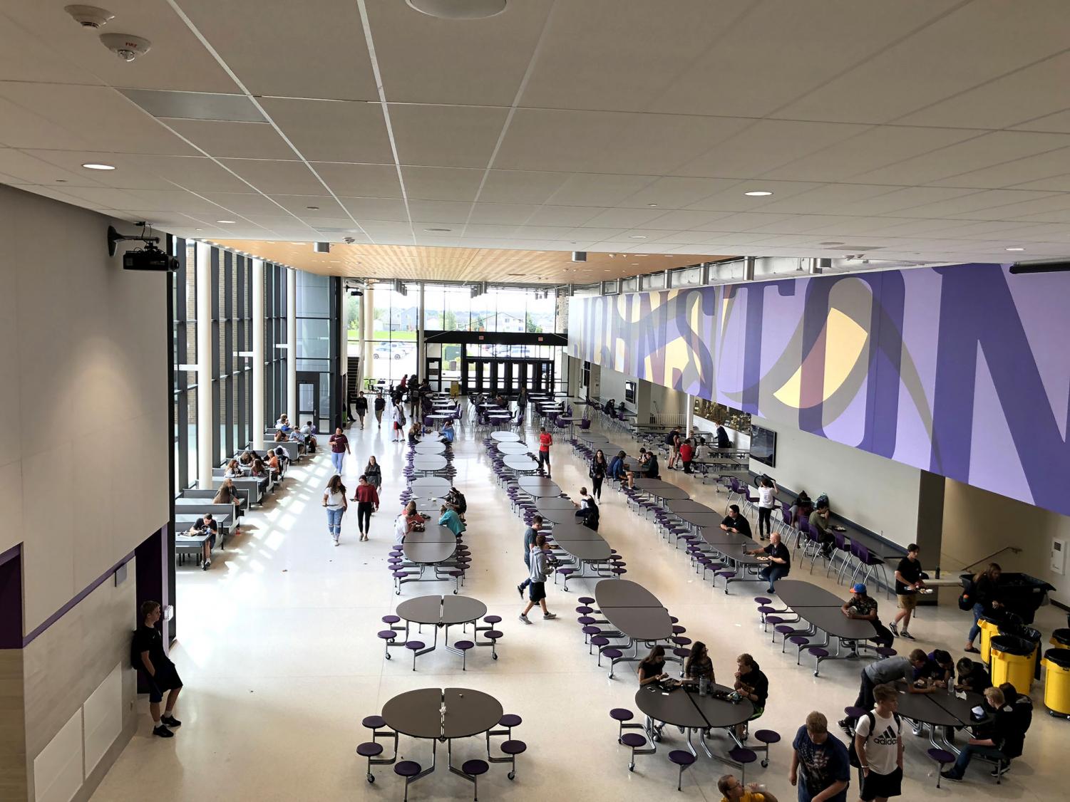 Students eat during the newly added A+ Lunch. Administration added the fourth lunch because Lunch A and B were so full that there was no where to sit.