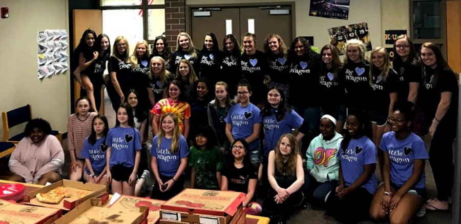 A group picture of the Bigs and Littles at a meeting last year. Program sponsor Gabby Gilliam said, “It is so much fun… it one of the most fun things I have ever done. These little girls are so sweet... being that person they can go to really fills up your heart.” 
