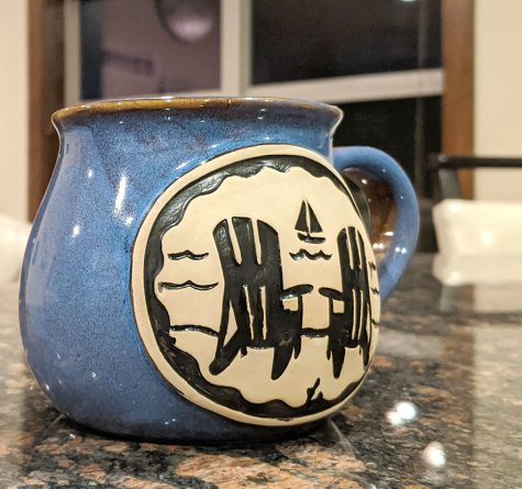 A freshly brewed mug of coffee in the morning.