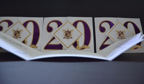 Class of '20 graduation announcement. Seniors were able to pick up graduation material, even though the state of graduation is still being determined.