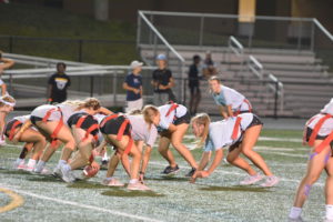 The class of 2022 and the class of 2023 face off in the most recent game of Powderpuff.